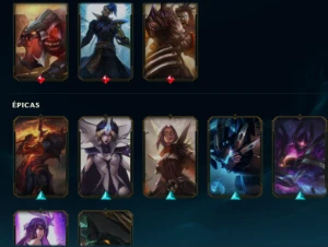 Conta de Lol Diversas Skins MMR de Platina 3 - League of Legends