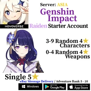 [Asia/AS] [INSTANT] Genshin Impact Baal Raiden Shogun Fresh