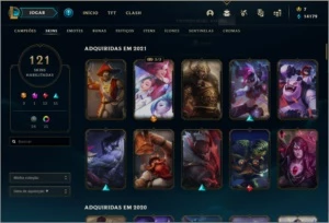 Conta League of Legends Diamante 1 121 skins, 14k E.A. LOL