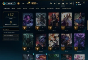 Bronze 1 com 55 Champs e 36 Skins +2 Prestigios - League of Legends LOL