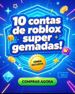 Combo de 10 contas raras do Roblox!