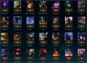Conta Plat 5 com MUITA SKINS - League of Legends LOL