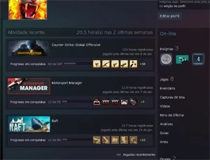CONTA STEAM DE COM 4 ANOS E CSGO EM RANK BOM!!! - Counter Strike