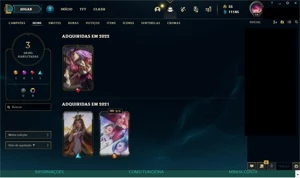 CONTA COM SKINS DA SERAPHINE (KDA) POR 80,00 GASTOS 110,00 - League of Legends LOL