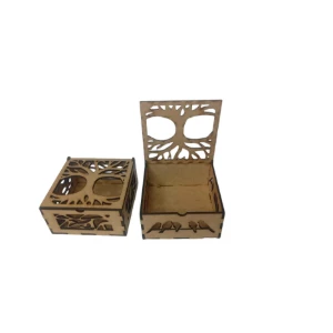 Kit caixa mdf com tampa articulada arvore da vida 9,5x9,5cm