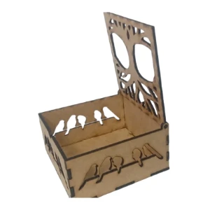 Kit caixa mdf com tampa articulada arvore da vida 9,5x9,5cm - Artesanato e Personalizados