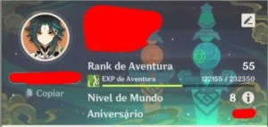 Conta AR 55 muito forte - Genshin Impact