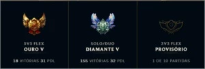 conta league of legends d5 LOL