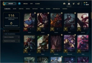 Conta ouro 4 com 53 skins e 82 champs - League of Legends LOL