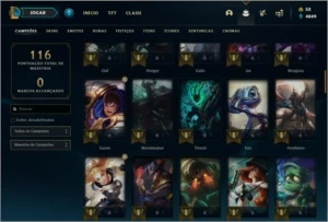 Conta ouro 4 com 53 skins e 82 champs - League of Legends LOL