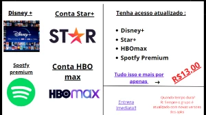 (Disney+ , Star+  ,HBOmax , Spotfy ,outros) Promoção!! - Assinaturas e Premium