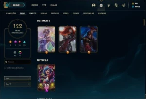 CONTA FULL CHAMPS, 122 SKINS - League of Legends LOL