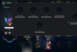 Unranked com 155 Champs e 177 Skins ( ADC / JG ) - League of Legends LOL