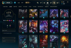 Unranked com 155 Champs e 177 Skins ( ADC / JG ) - League of Legends LOL