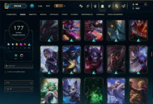 Unranked com 155 Champs e 177 Skins ( ADC / JG ) - League of Legends LOL