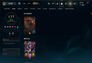 Unranked com 155 Champs e 177 Skins ( ADC / JG ) - League of Legends LOL