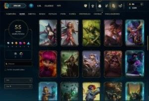 Bronze 3 com 55 Champs e 55 Skins ( Mais de 40 Jogos ) - League of Legends LOL