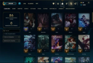 Bronze 3 com 55 Champs e 55 Skins ( Mais de 40 Jogos ) - League of Legends LOL