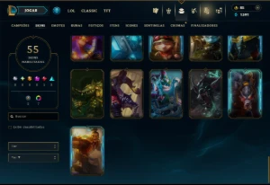 Bronze 3 com 55 Champs e 55 Skins ( Mais de 40 Jogos ) - League of Legends LOL