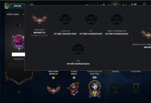 Bronze 3 com 55 Champs e 55 Skins ( Mais de 40 Jogos ) - League of Legends LOL