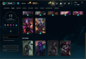 Bronze 3 com 60 Champs e 12 Skins ( ADC  / MID ) - League of Legends LOL