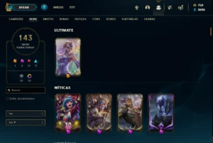 Conta com todos campeões, 143 habilitadas + 113 fragmentos - League of Legends LOL