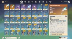 ar 10 HARPA CELESTIAL e ESPINHA CELESTIAL - Genshin Impact