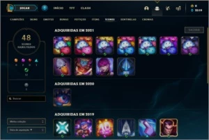 Conta unranked lv 22 com 9 champs, 4 skins e 6 fragmentos - League of Legends LOL