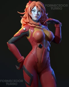 Asuka Langley 3D - Arquivo .Stl Para Impressão 3D - Outros