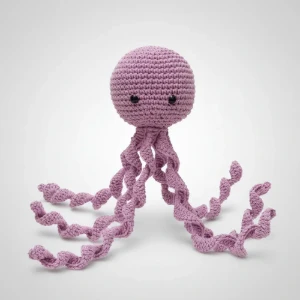 Polvo Newborn Lilás Amigurumi - Artesanato e Personalizados