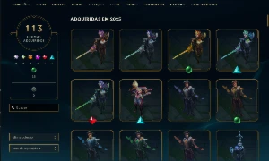 LoL 320 Skins | Diana Prestígio, Uzi Hall of Legends, S4+ - League of Legends