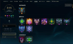 LoL 320 Skins | Diana Prestígio, Uzi Hall of Legends, S4+ - League of Legends