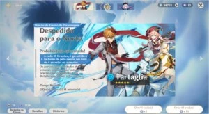 AR58: 12 Personagens 5 Estrelas+7 Armas 5 Estrelas+15k Primo - Genshin Impact