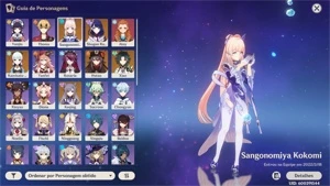 Conta AR55 pity 24 50/50 com 6 personagens 5* e 2 armas 5* - Genshin Impact