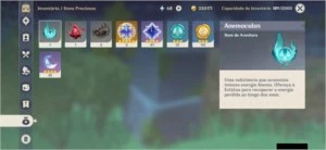 CONTA COM KLEE + MONA + ALBEDO e ARMAS 5 ESTRELAS AR 42 - Genshin Impact