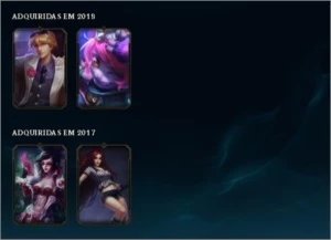 CONTA LOL 27 skins gold4 - League of Legends