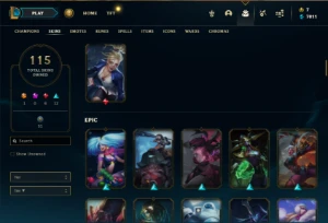 Unranked com 52 Champs e 115 Skins (Criada em 2012) + Icones - League of Legends LOL