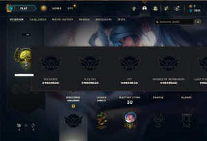 Unranked com 52 Champs e 115 Skins (Criada em 2012) + Icones - League of Legends LOL