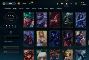 Unranked com 52 Champs e 115 Skins (Criada em 2012) + Icones - League of Legends LOL