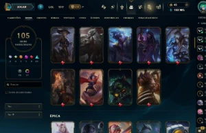 conta valorant plat 2 + lol 105 skins