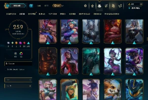 Platina 3 com TODOS os Champs e 259 Skins +2 Prestigios - League of Legends LOL