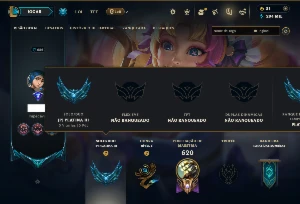 Platina 3 com TODOS os Champs e 259 Skins +2 Prestigios - League of Legends LOL