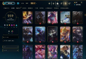 Platina 3 com TODOS os Champs e 259 Skins +2 Prestigios - League of Legends LOL
