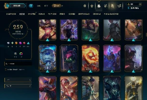 Platina 3 com TODOS os Champs e 259 Skins +2 Prestigios - League of Legends LOL