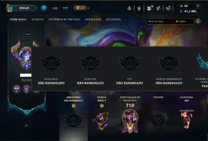 Unranked com TODOS os Champs e 253 Skins ( JG / MID )