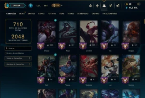Unranked com TODOS os Champs e 253 Skins ( JG / MID ) - League of Legends LOL