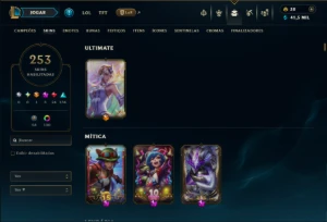Unranked com TODOS os Champs e 253 Skins ( JG / MID ) - League of Legends LOL