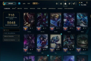 Unranked com TODOS os Champs e 253 Skins ( JG / MID ) - League of Legends LOL