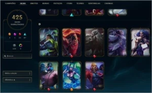 CONTA LOL COM 430 SKINS, OURO + DESDE A SEASON 3 - PLATINA + - League of Legends