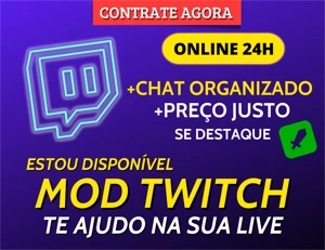 🟣MOD PARA SUA LIVE NA TWICH🟣 - Serviços Digitais
